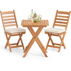 Ensemble bistrot pliant 3 pièces Patiojoy avec coussins amovibles - Voir les détails