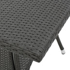 Ensemble de salle à manger d'extérieur Patterson 5 pièces en osier avec coussins par Christopher Knight Home
