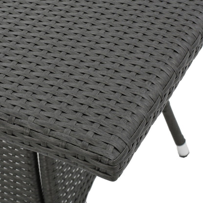 Ensemble de salle à manger d'extérieur Patterson 5 pièces en osier avec coussins par Christopher Knight Home