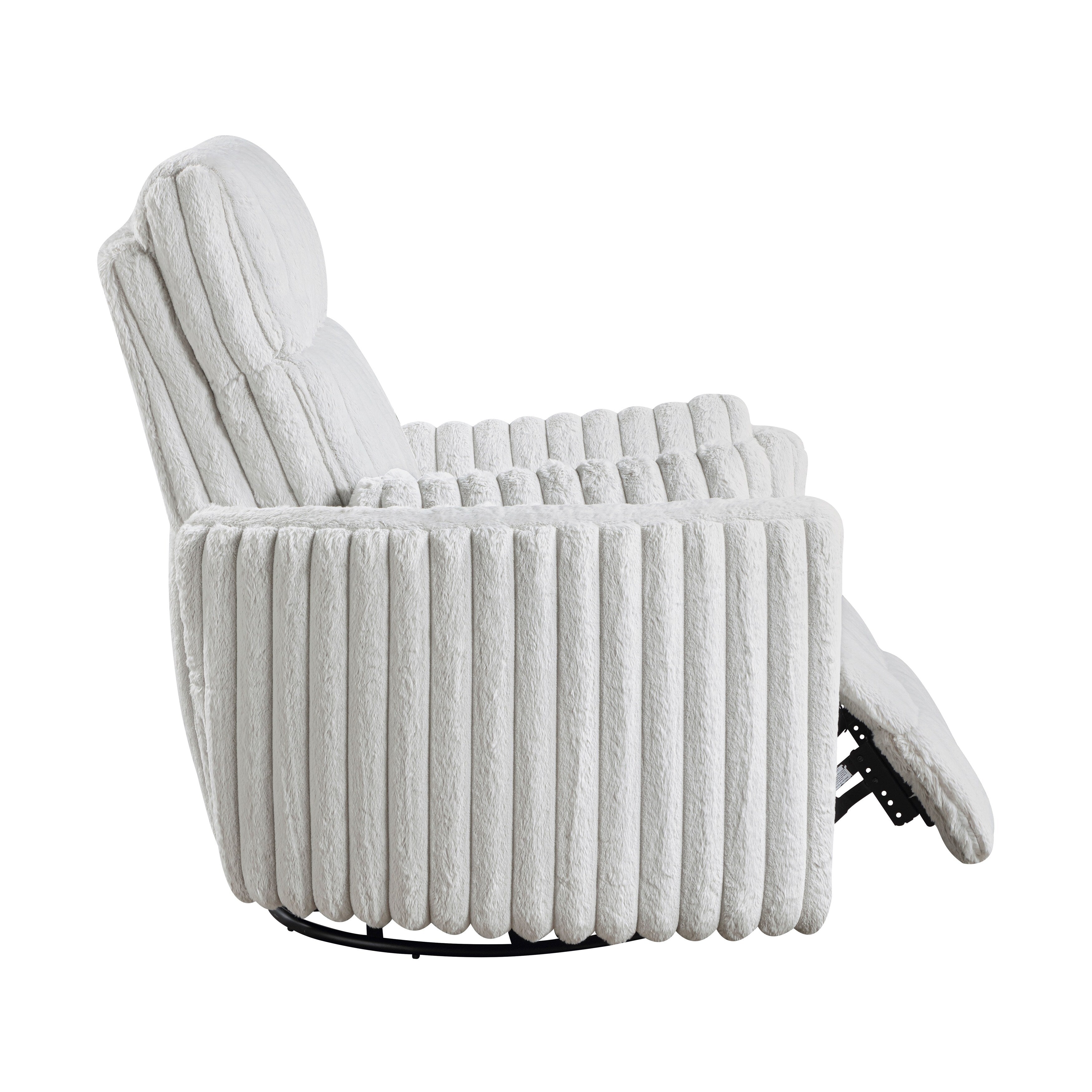 Fauteuil inclinable manuel pivotant en velours côtelé Pendu