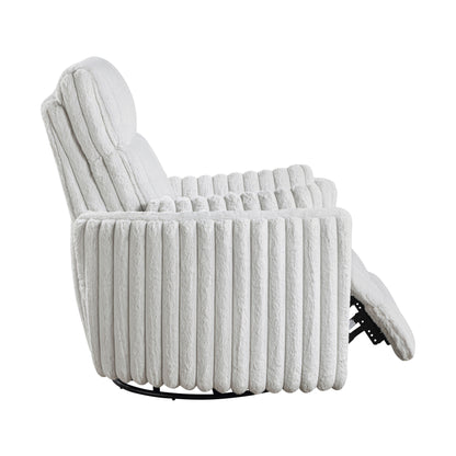 Fauteuil inclinable manuel pivotant en velours côtelé Pendu