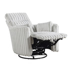 Fauteuil inclinable manuel pivotant en velours côtelé Pendu