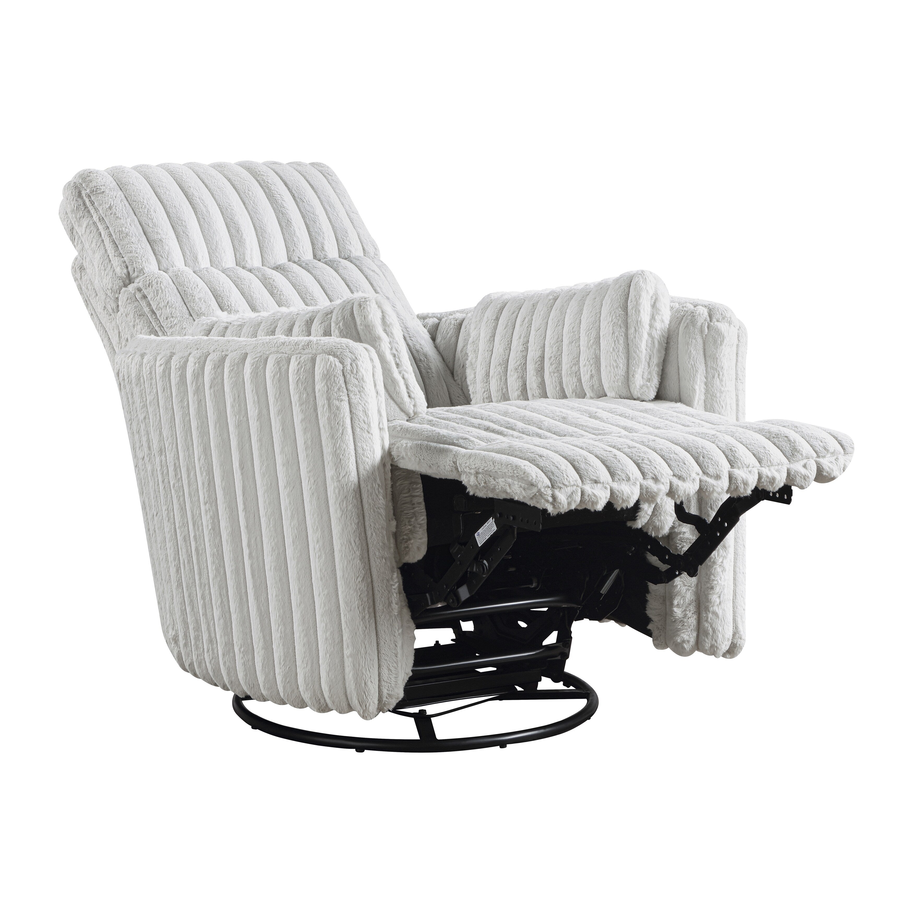 Fauteuil inclinable manuel pivotant en velours côtelé Pendu