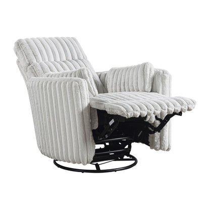 Fauteuil inclinable manuel pivotant en velours côtelé Pendu