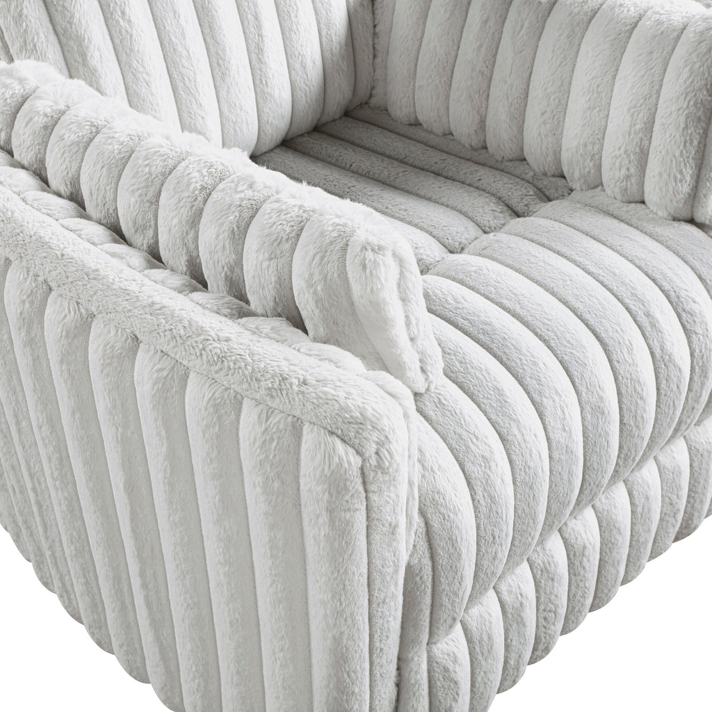 Fauteuil inclinable manuel pivotant en velours côtelé Pendu