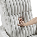 Fauteuil inclinable manuel pivotant en velours côtelé Pendu