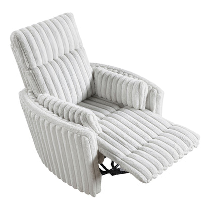 Fauteuil inclinable manuel pivotant en velours côtelé Pendu