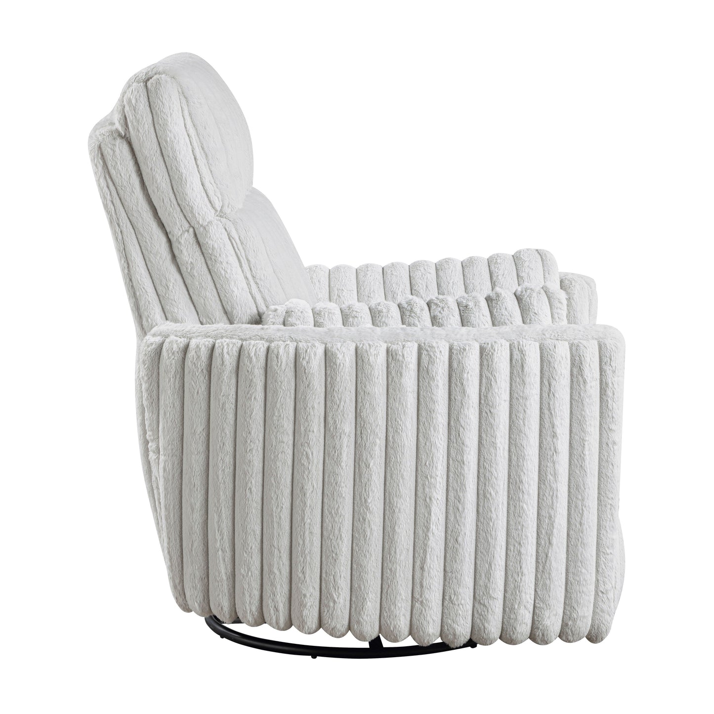 Fauteuil inclinable manuel pivotant en velours côtelé Pendu