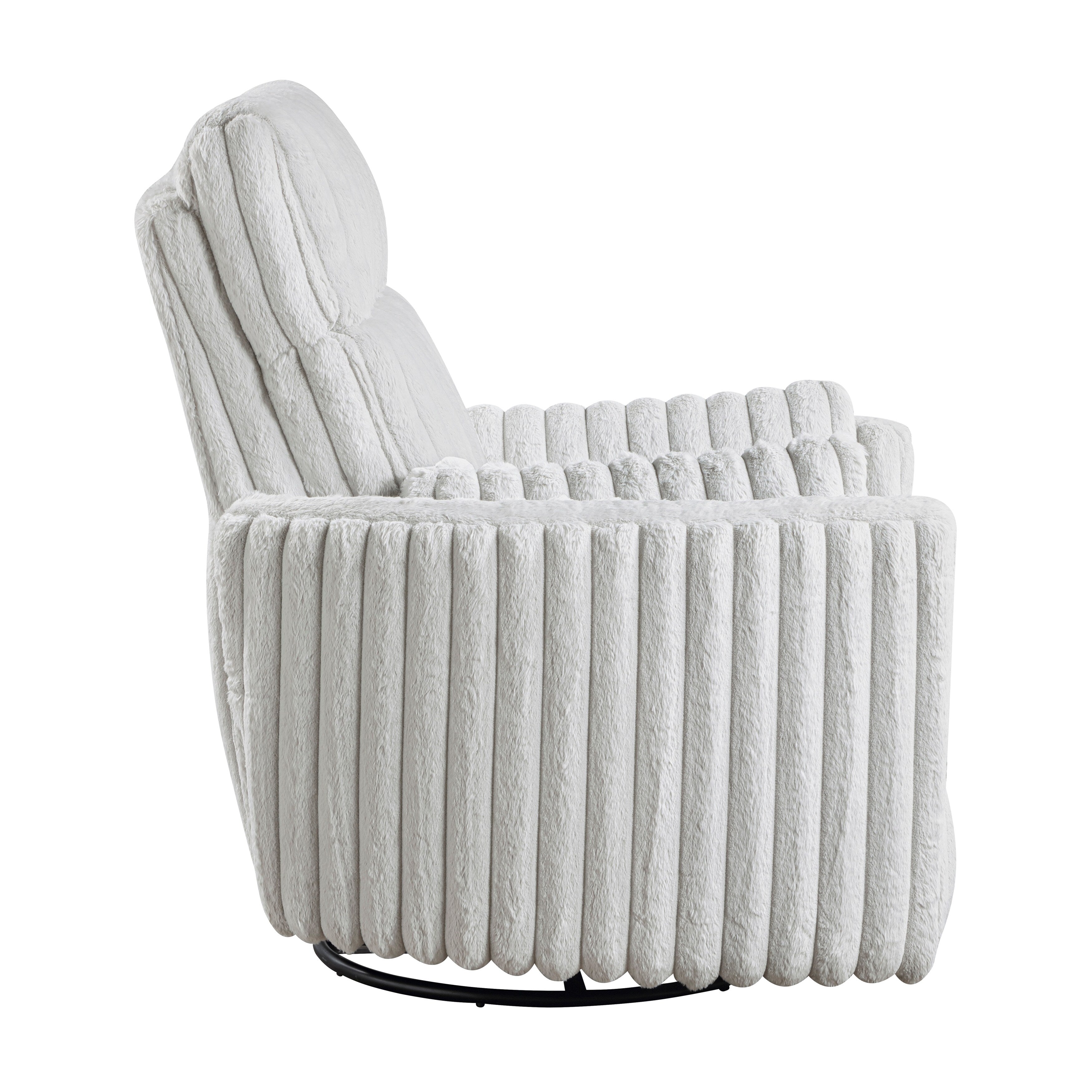 Fauteuil inclinable manuel pivotant en velours côtelé Pendu