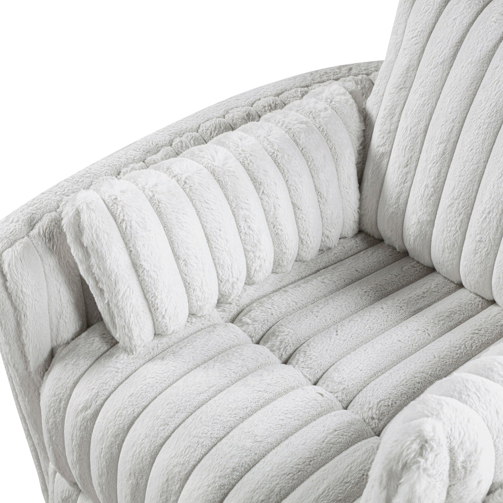 Fauteuil inclinable manuel pivotant en velours côtelé Pendu