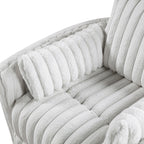 Fauteuil inclinable manuel pivotant en velours côtelé Pendu