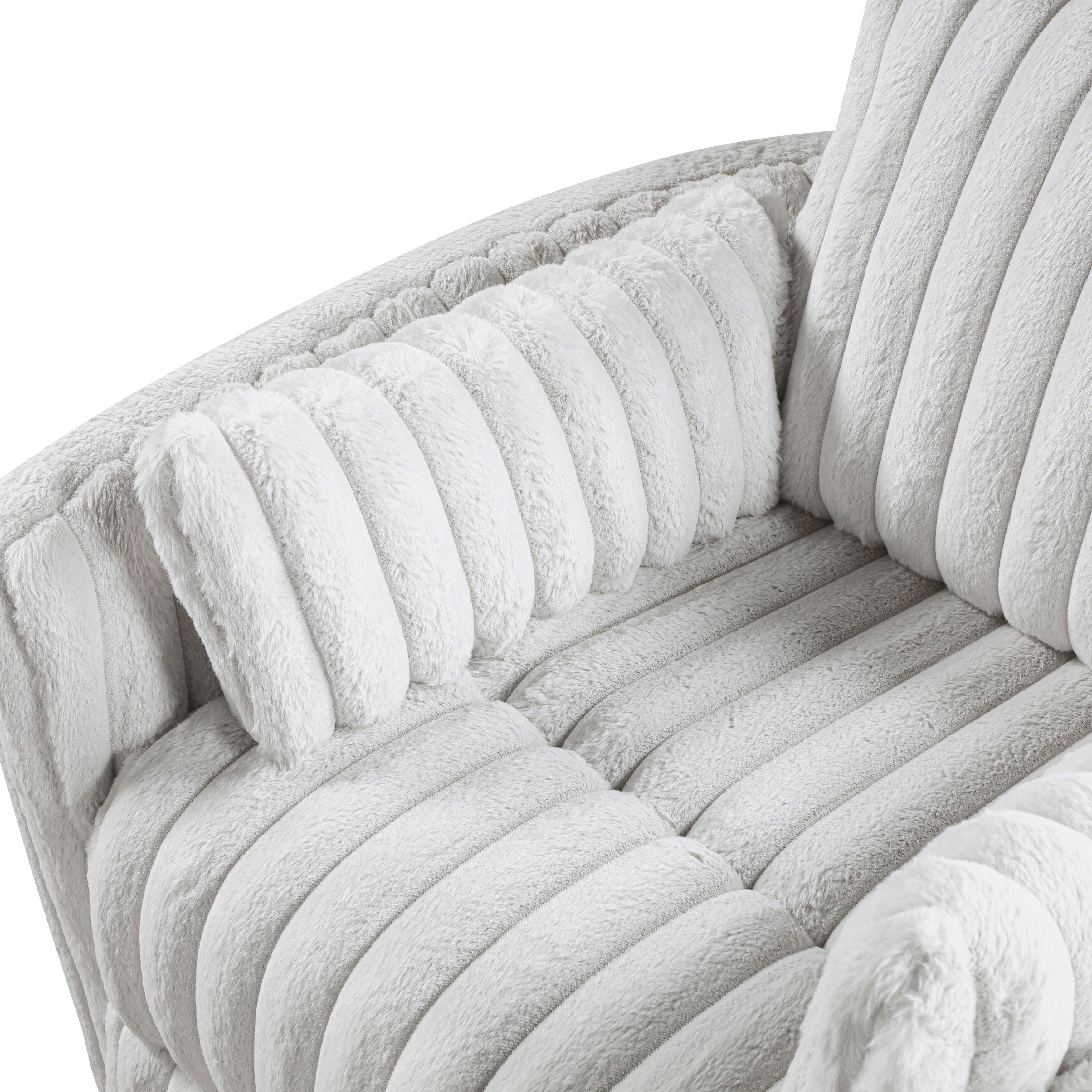 Fauteuil inclinable manuel pivotant en velours côtelé Pendu