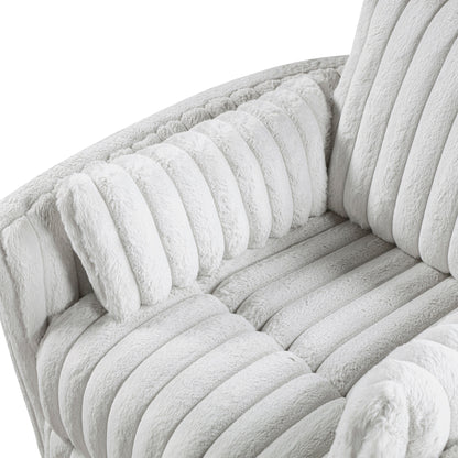 Fauteuil inclinable manuel pivotant en velours côtelé Pendu
