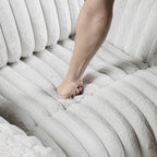 Fauteuil inclinable manuel pivotant en velours côtelé Pendu