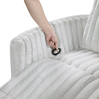 Fauteuil inclinable manuel pivotant en velours côtelé Pendu