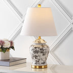 Lampe de table LED Penelope 22 Chinoiserie, bleu/blanc par JONATHAN Y