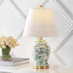 Lampe de table LED Penelope 22 Chinoiserie, bleu/blanc par JONATHAN Y