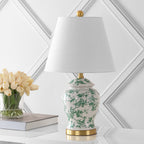 Lampe de table LED Penelope 22 Chinoiserie, bleu/blanc par JONATHAN Y
