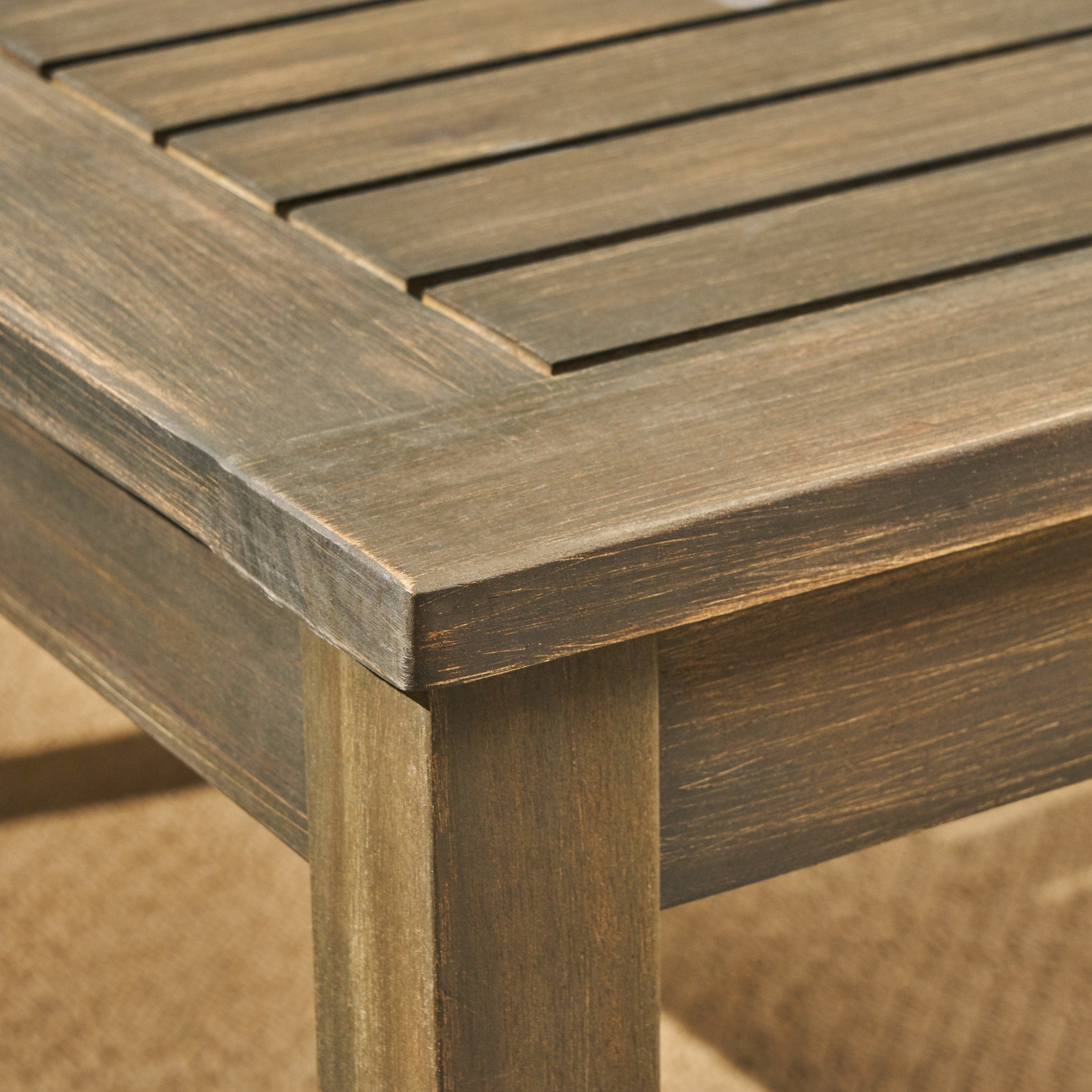 Ensemble de salon d'extérieur 5 places Perla Acacia par Christopher Knight Home