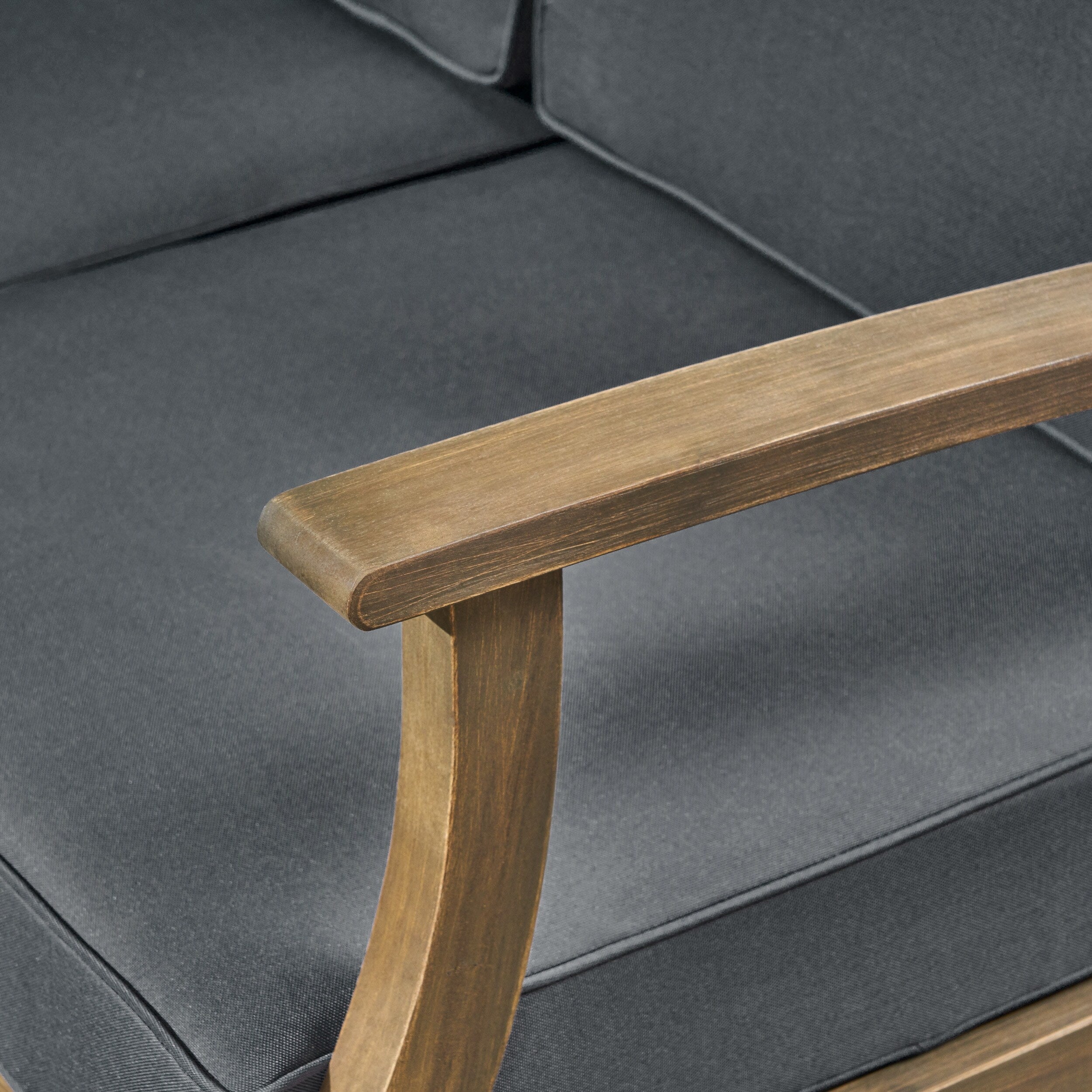 Ensemble de salon d'extérieur 5 places Perla Acacia par Christopher Knight Home