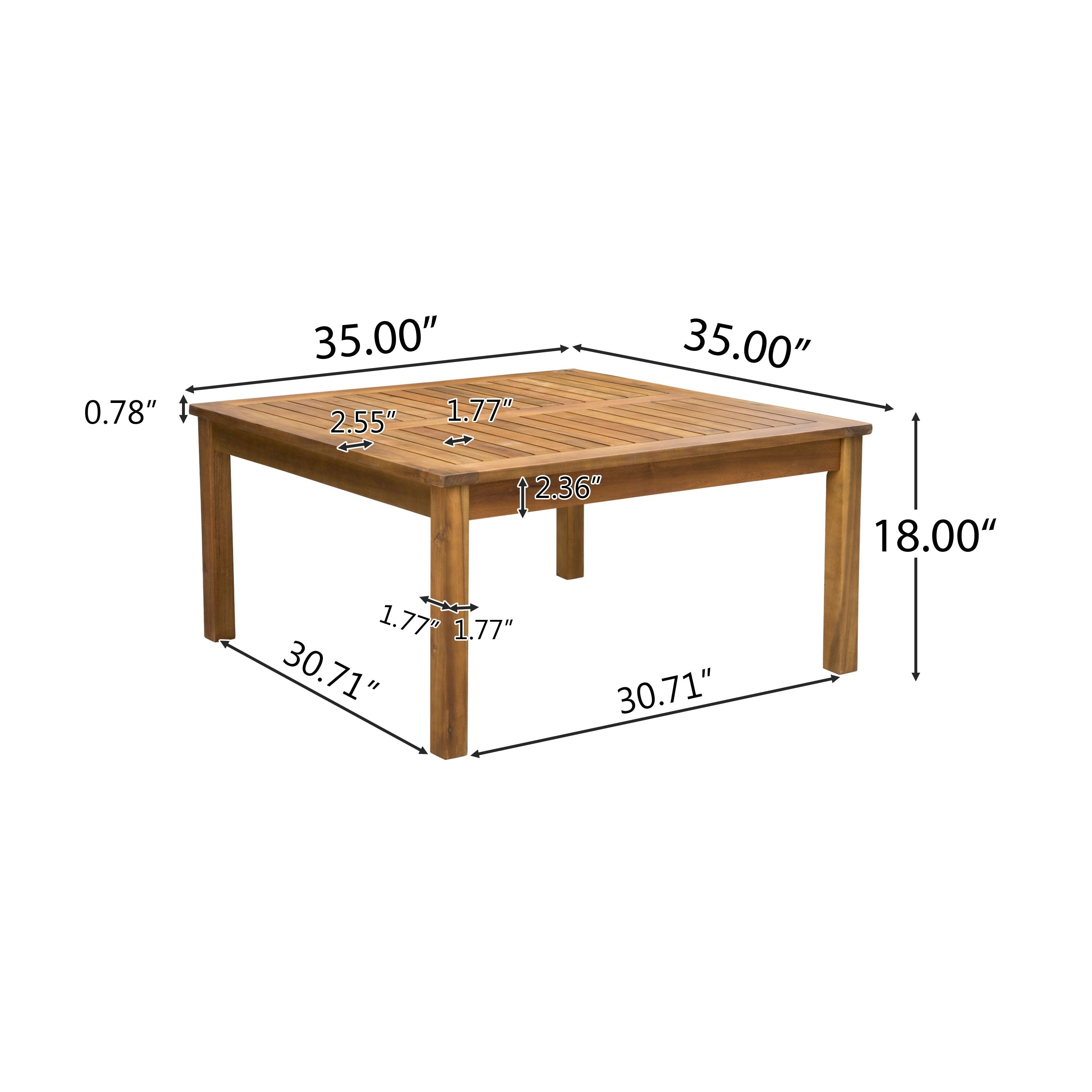 Ensemble de canapés sectionnels Perla 9 places en bois d'acacia par Christopher Knight Home