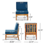 Ensemble de canapés sectionnels Perla 9 places en bois d'acacia par Christopher Knight Home