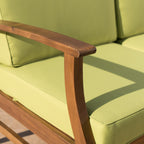 Ensemble de salon de jardin Perla en bois d'acacia, 7 pièces, par Christopher Knight Home