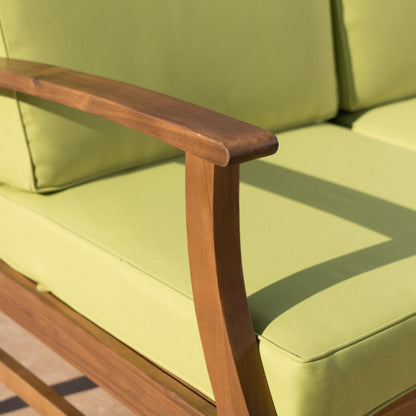 Ensemble de salon de jardin Perla en bois d'acacia, 7 pièces, par Christopher Knight Home