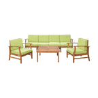 Ensemble de salon de jardin Perla en bois d'acacia, 7 pièces, par Christopher Knight Home