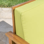 Ensemble de canapés d'extérieur Perla en bois d'acacia 7 pièces avec coussin par Christopher Knight Home