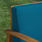 Ensemble de canapés d'extérieur Perla en bois d'acacia 7 pièces avec coussin par Christopher Knight Home