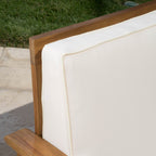 Ensemble de canapés d'extérieur Perla en bois d'acacia 7 pièces avec coussin par Christopher Knight Home