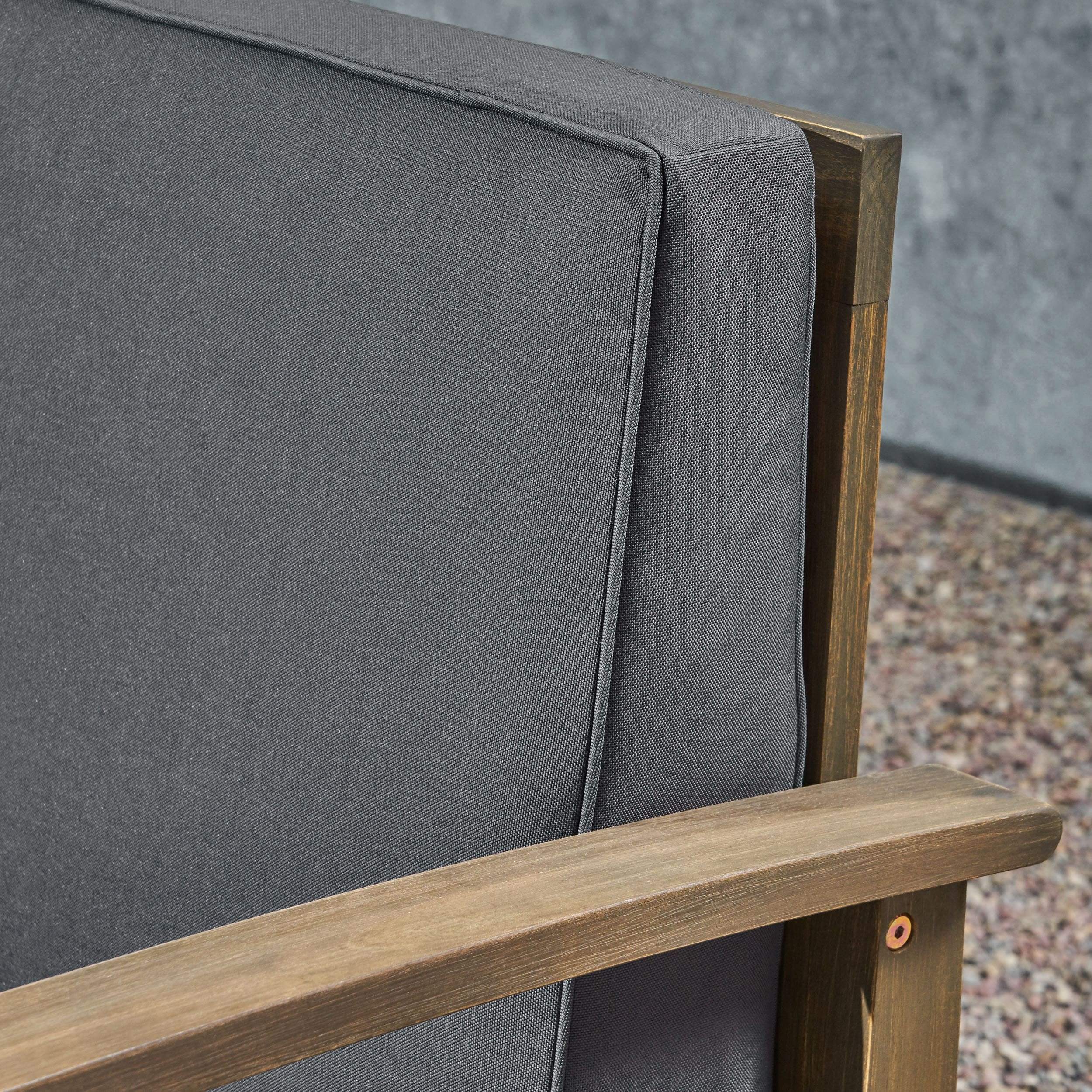 Ensemble de canapés sectionnels Perla 9 places en bois d'acacia par Christopher Knight Home