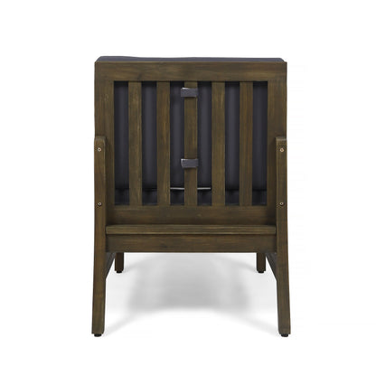 Ensemble canapé et table d'extérieur Perla en acacia, 4 pièces, rembourré, par Christopher Knight Home
