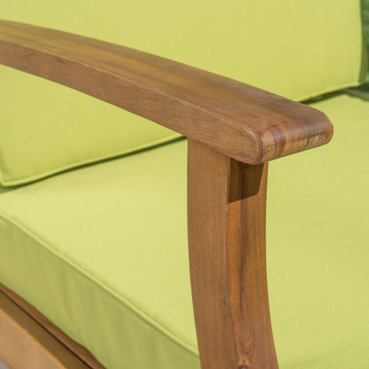 Fauteuil club d'extérieur Perla en bois d'acacia (lot de 2) par Christopher Knight Home