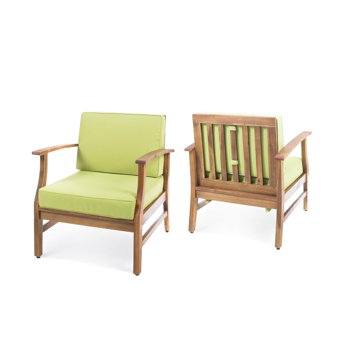 Fauteuil club d'extérieur Perla en bois d'acacia (lot de 2) par Christopher Knight Home