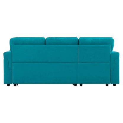Canapé sectionnel réversible avec lit gigogne, méridienne de rangement dissimulée, pieds durables,