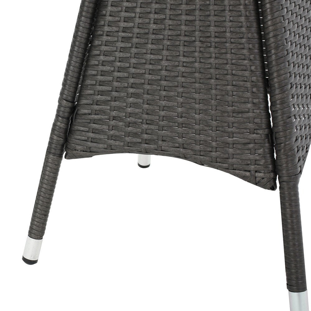 Ensemble bistrot d'extérieur Peterson 3 pièces en osier avec coussins par Christopher Knight Home