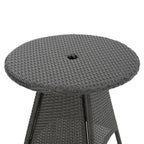 Ensemble bistrot d'extérieur Peterson 3 pièces en osier avec coussins par Christopher Knight Home