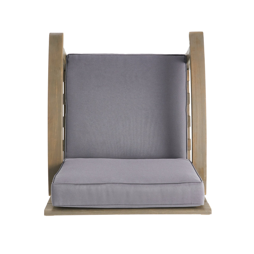 Fauteuils club Peyton Outdoor en bois rembourrés (lot de 2) par Christopher Knight Home