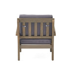 Fauteuils club Peyton Outdoor en bois rembourrés (lot de 2) par Christopher Knight Home