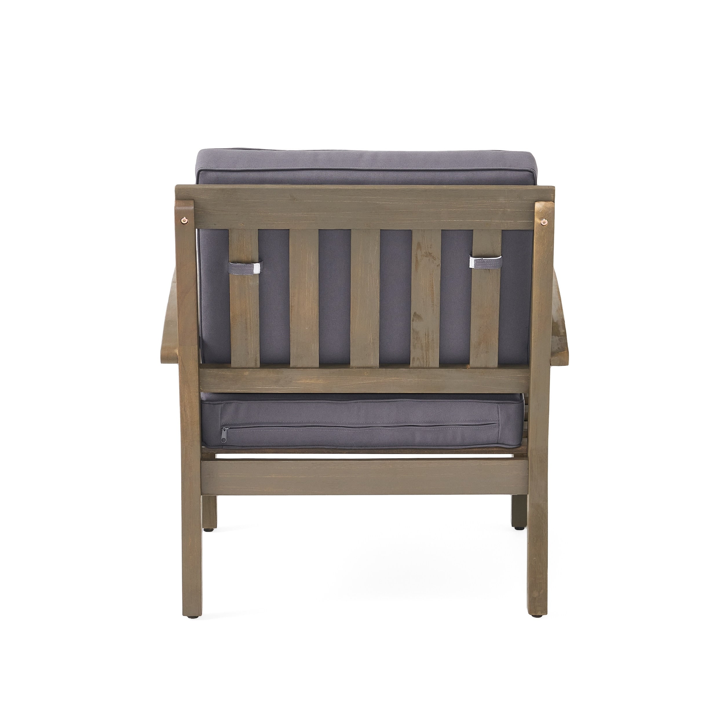 Fauteuils club Peyton Outdoor en bois rembourrés (lot de 2) par Christopher Knight Home