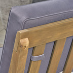 Fauteuils club Peyton Outdoor en bois rembourrés (lot de 2) par Christopher Knight Home