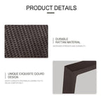 Ensemble bistrot à bascule 3 pièces en osier noir/marron Pheap pour patio extérieur par Havenside Home