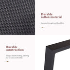 Ensemble bistrot à bascule 3 pièces en osier noir/marron Pheap pour patio extérieur par Havenside Home