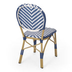 Ensemble de café d'extérieur français Picardy en aluminium et osier par Christopher Knight Home