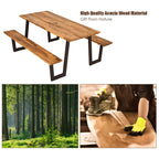 Ensemble table de pique-nique, banc et table à manger d'extérieur 70
