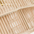 Lustre bohème moderne Piersan à 5 lumières avec abat-jour en rotin à plusieurs niveaux – 26 po de largeur