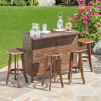 Ensemble de bar d'extérieur 5 pièces en bois d'acacia Pike par Christopher Knight Home