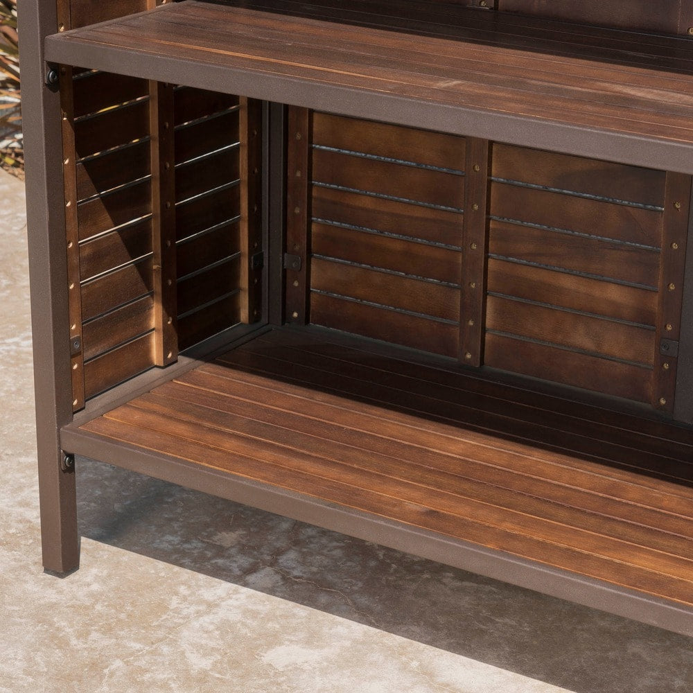Ensemble de bar d'extérieur 5 pièces en bois d'acacia Pike par Christopher Knight Home